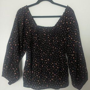 Madewell puff sleeve Ditsy Floral Blouse